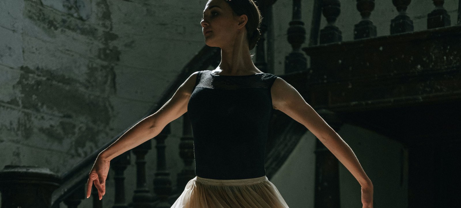 Ballet Dancer Wearing White Skirt